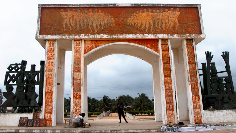 One of Benin's most well known monuments, the door of no return is a memorial to the millions of slaves who were stolen from Africa